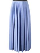 Céline Pleated Midi Skirt, Women's, Size: 36, Blue, Polyester/triacetate