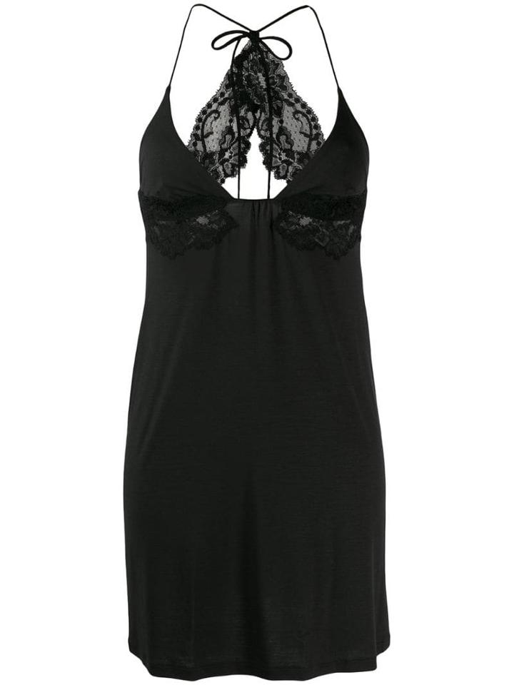 La Perla Tres Souple Lace Detail Night Dress - Black