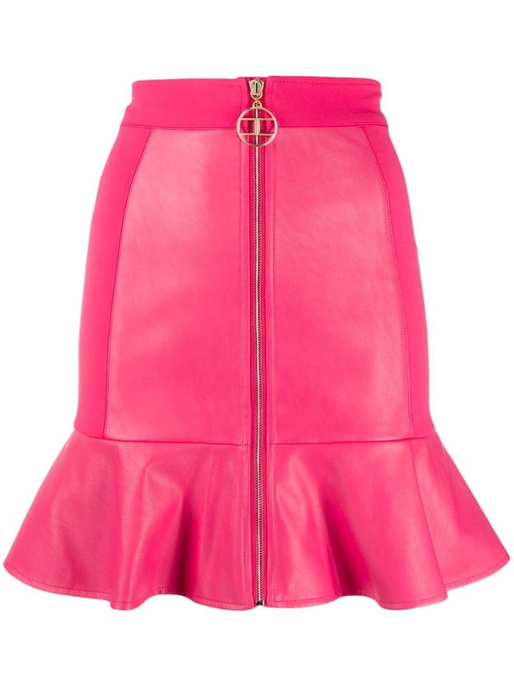 Elisabetta Franchi Fitted Zipped Mini Skirt - Pink