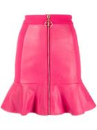 Elisabetta Franchi Fitted Zipped Mini Skirt - Pink
