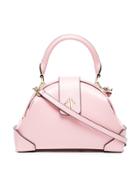 Manu Atelier Pink Demi Leather Cross Body Bag - Pink & Purple