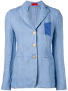 The Gigi - Marisol Blazer - Women - Linen/flax - 40, Blue, Linen/flax