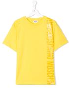 Moschino Kids Teen Logo Print T-shirt - Yellow