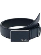 Prada Flat Buckle Belt - Blue