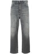 Golden Goose Deluxe Brand Distressed Boyfriend Jeans, Women's, Size: 30, Grey, Cotton/spandex/elastane