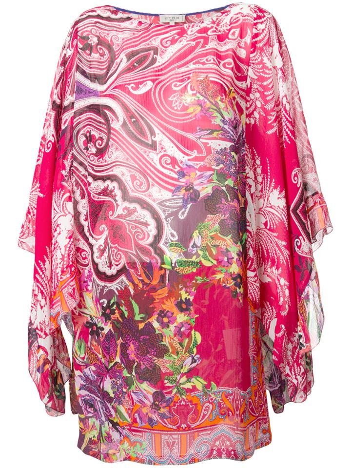 Etro Floral Print Beach Dress - Red