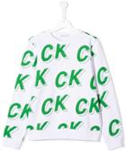 Calvin Klein Kids Ck Sweatshirt - White