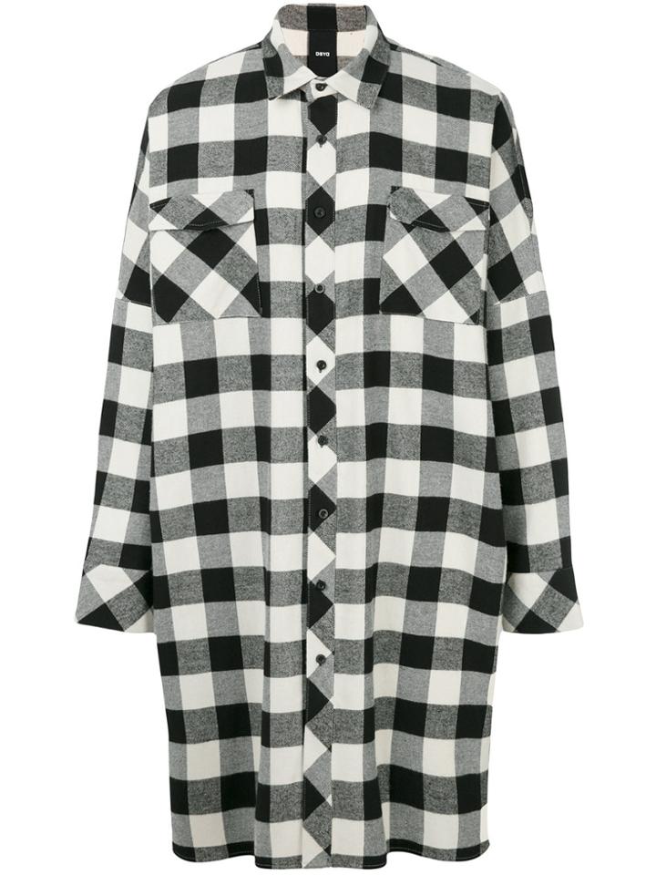 D.gnak Long Checked Shirt - Black