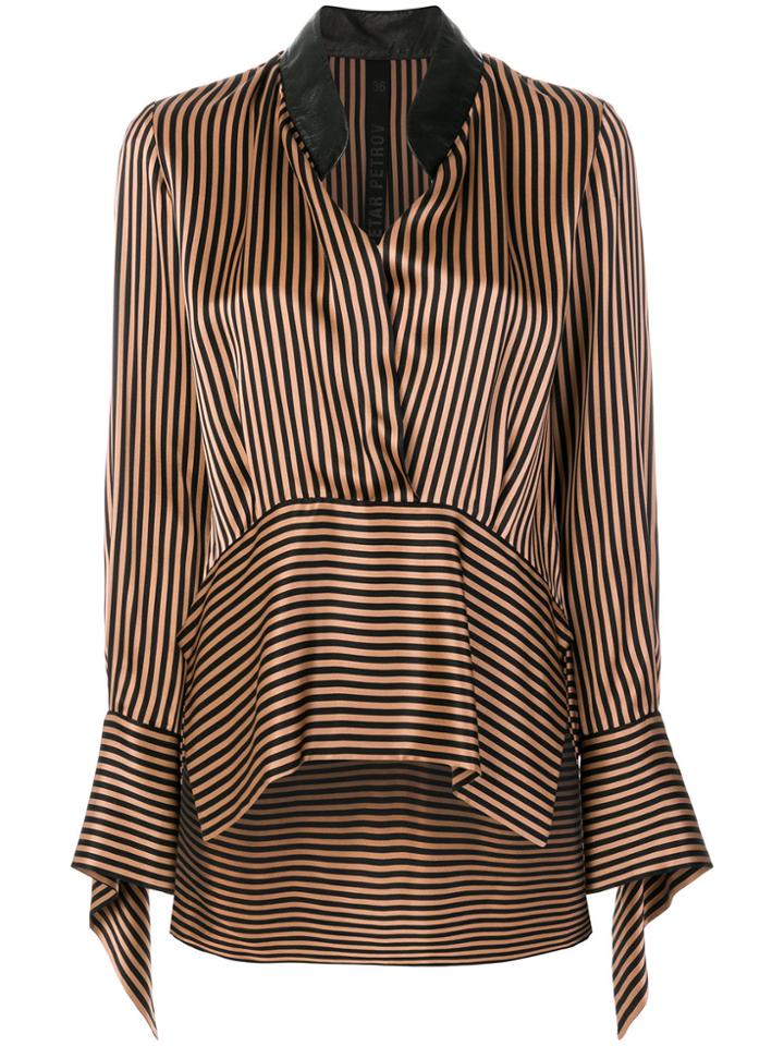 Petar Petrov Striped Blouse - Brown