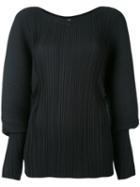 Jil Sander - Pleated Blouse - Women - Polyester - 38, Black, Polyester