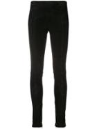 Tom Ford - Skinny Trousers - Women - Suede/polyester/spandex/elastane - 38, Black, Suede/polyester/spandex/elastane