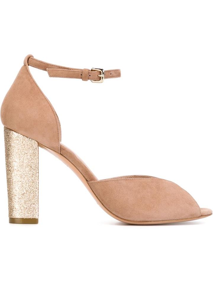 Jean-michel Cazabat Glitter Block Heel Sandals