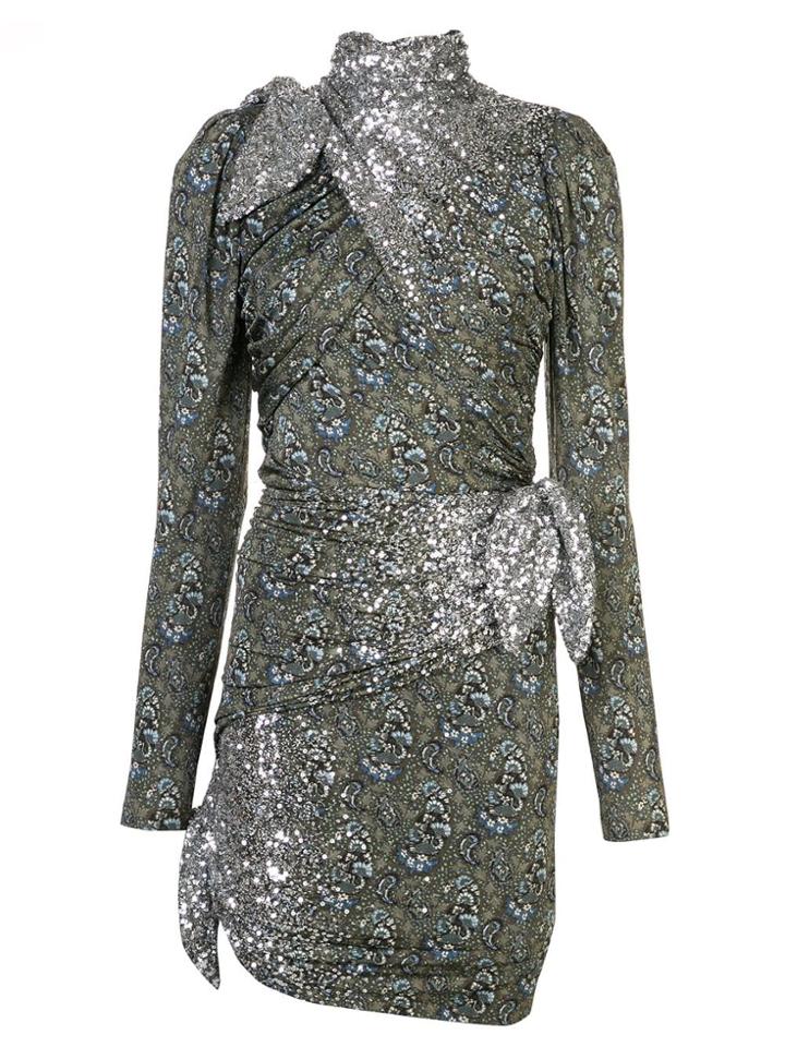 Altuzarra Sequin Embroidered Sharada Dress - Silver
