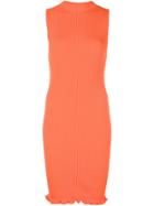 Sies Marjan Ribbed Midi Pencil Dress - Orange