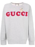 Gucci Logo Print Sweater - Grey