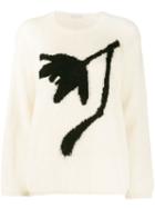 Stefano Mortari Floral Embroidered Sweater - White