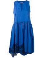P.a.r.o.s.h. Lace Detail Pleated Dress