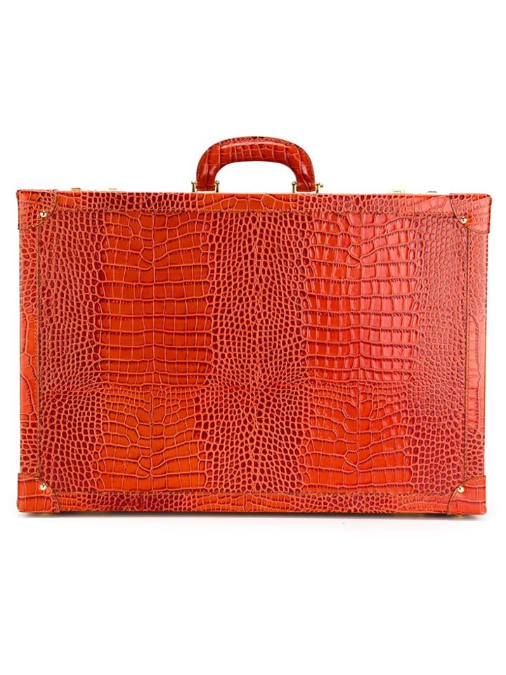 Family Affair Crocodile Effect Sunglasses Briefcase - Yellow & Orange