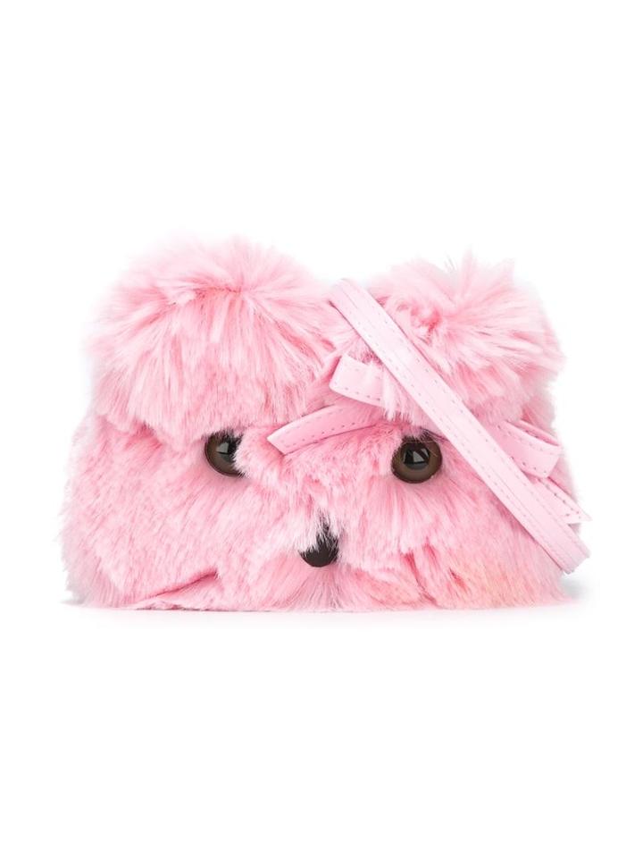 Simonetta Fluffy Face Shoulder Bag, Girl's, Pink/purple