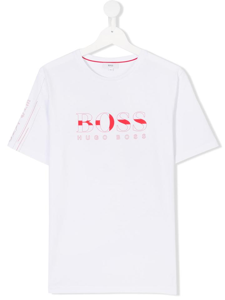 Boss Kids Printed T-shirt - White
