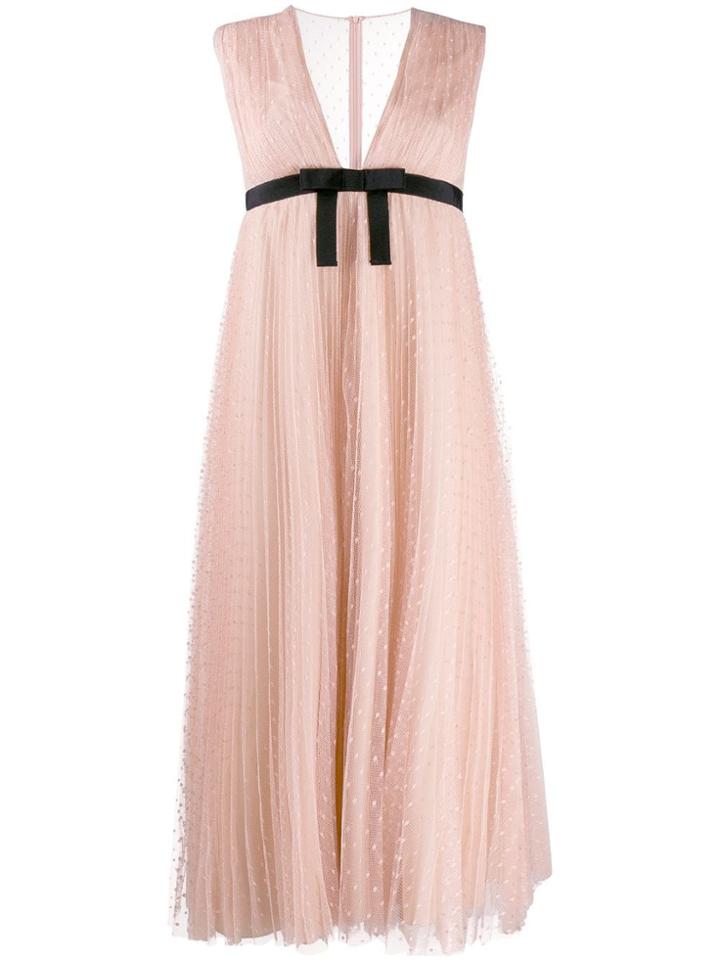 Red Valentino Point D'esprit Midi Dress - Neutrals