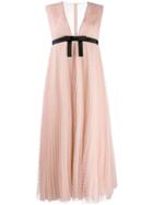 Red Valentino Point D'esprit Midi Dress - Neutrals