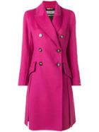 Sportmax Double Breasted Coat - Pink & Purple