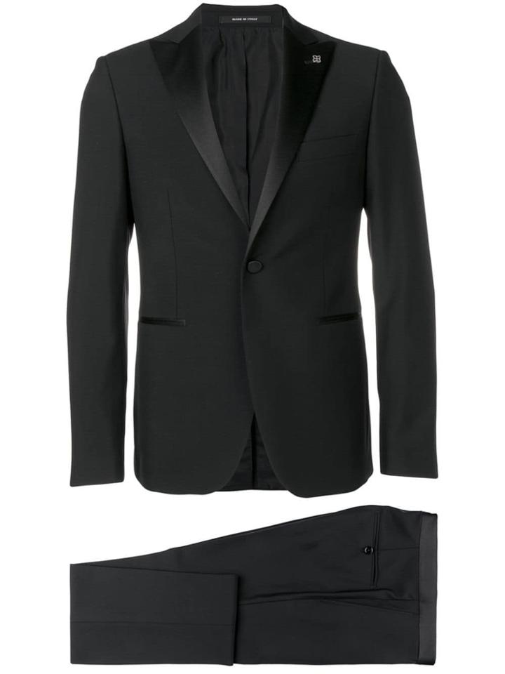 Tagliatore Two-piece Smocking Suit - Black