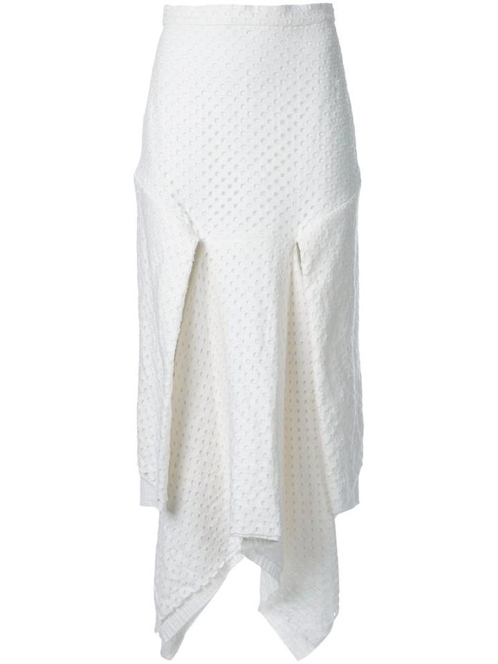 Kitx 'layered Folded Squares' Skirt, Women's, Size: 10, White, Linen/flax