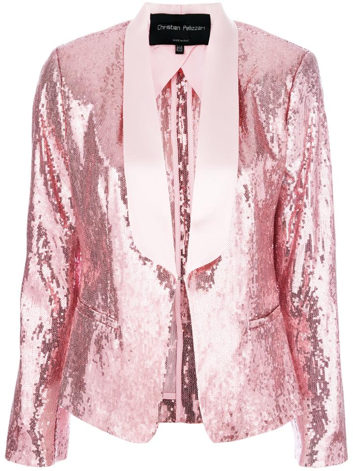 Christian Pellizzari Sequinned Jacket - Pink & Purple