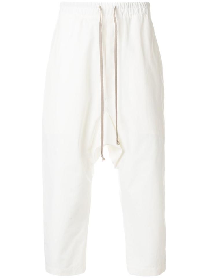 Rick Owens Drkshdw Cropped Sweatpants - White