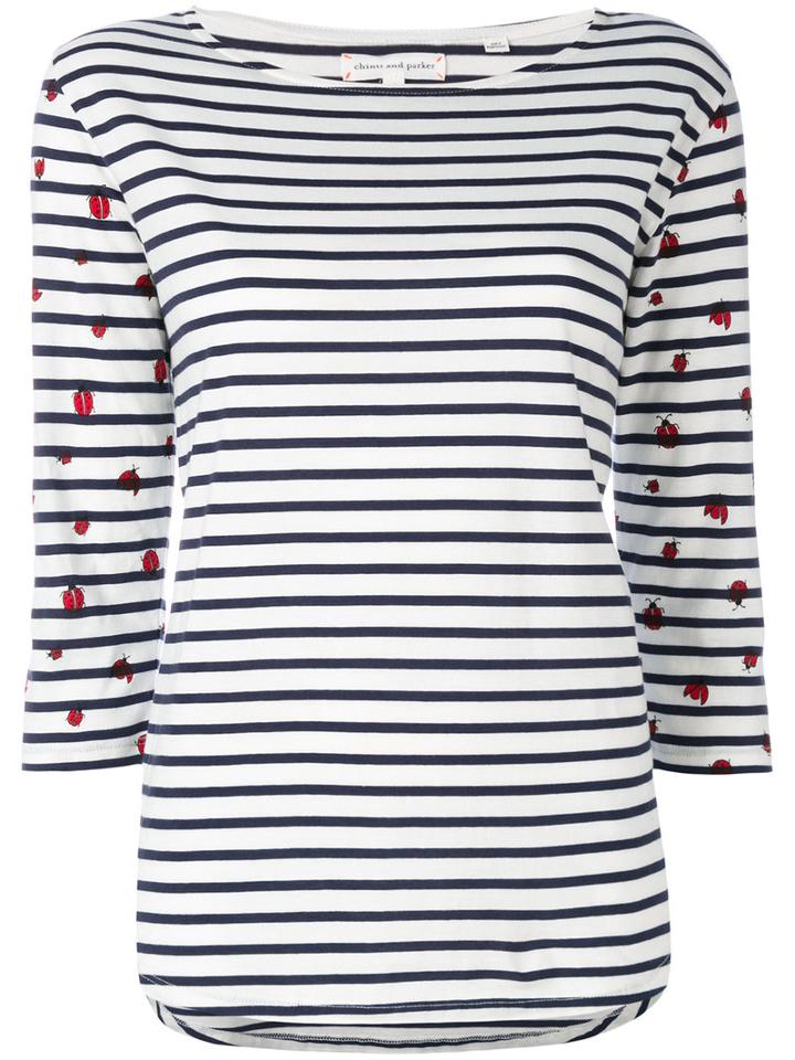Chinti And Parker - Ladybird Striped Top - Women - Organic Cotton - Xs, Blue, Organic Cotton