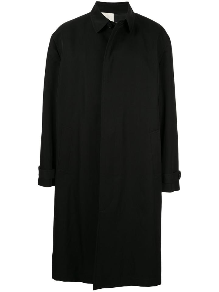 Jil Sander Single-breasted Overcoat - Black