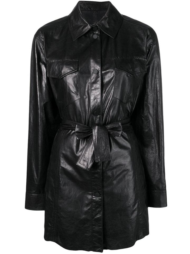 Drome Overshirt Belted Jacket - Black