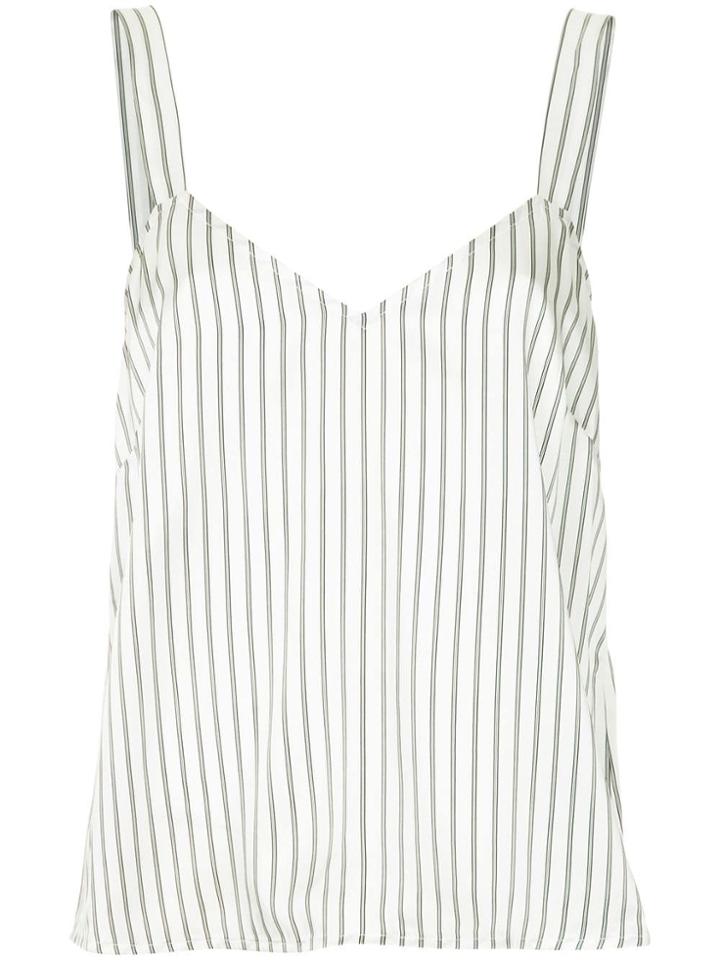 Nobody Denim Silk Cami Fine Stripe - White