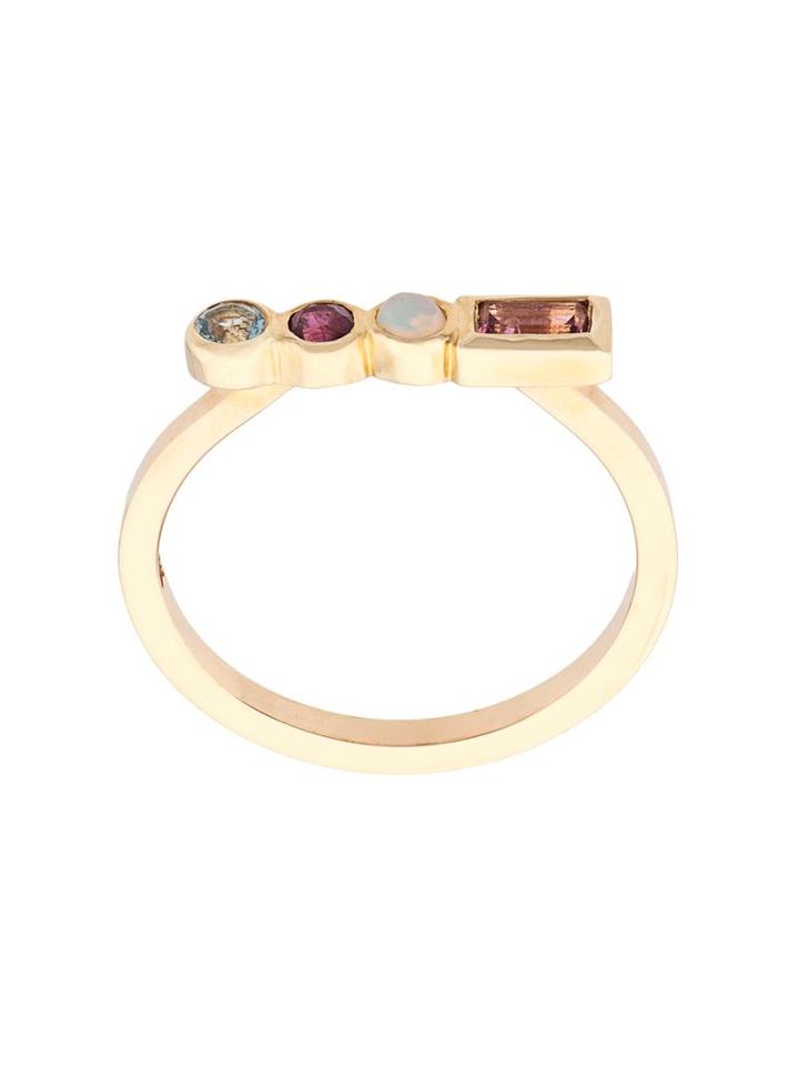 Ilana Ariel Multi Stone Ring, Size: 6, Metallic