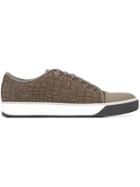 Lanvin Embroidered Sneakers - Nude & Neutrals