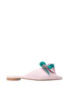Delpozo Flat Mules With Ruffle Detail - Pink