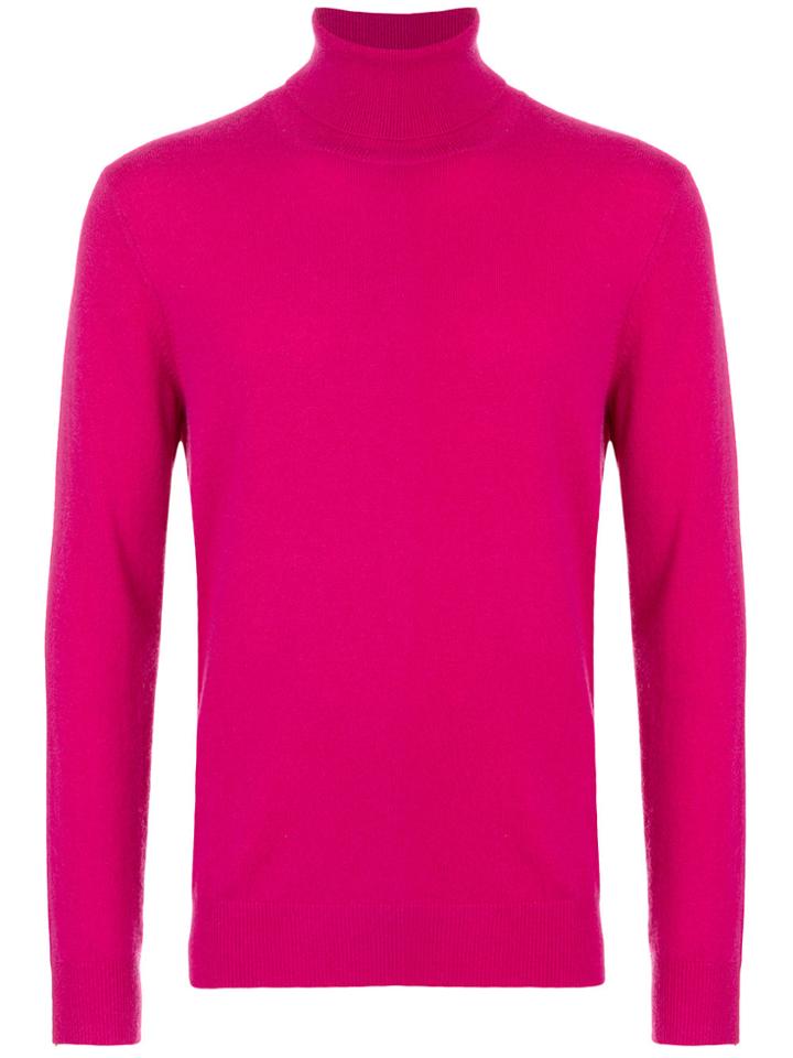 Laneus Roll Neck Jumper - Pink & Purple