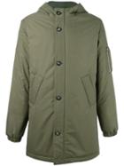 A.p.c. 'siberie' Parka, Men's, Size: Medium, Green, Polyester/viscose/nylon