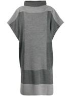 Issey Miyake Patchwork Poncho Dress - Grey