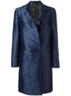 Christian Pellizzari Double Breasted Coat, Women's, Size: 42, Blue, Polyester/viscose
