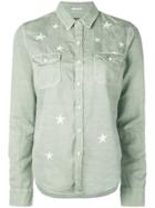 Mother Star Embroidered Cargo Shirt - Green