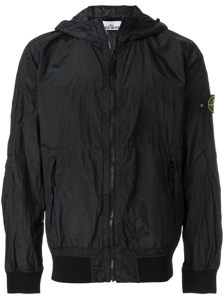 Stone Island Zipped Fitted Jacket - Blue