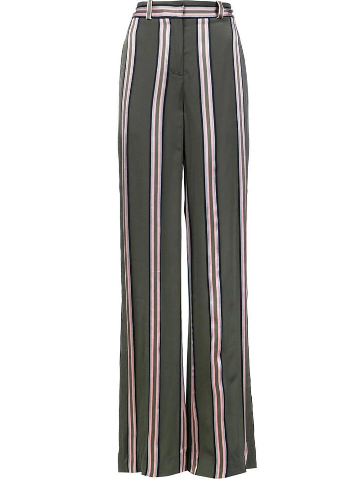 Adam Lippes Relaxed Wide Leg Trousers, Women's, Size: 8, Green, Viscose