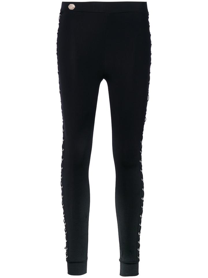 Philipp Plein - Tower Line Leggings - Women - Polyamide/spandex/elastane - L, Black, Polyamide/spandex/elastane
