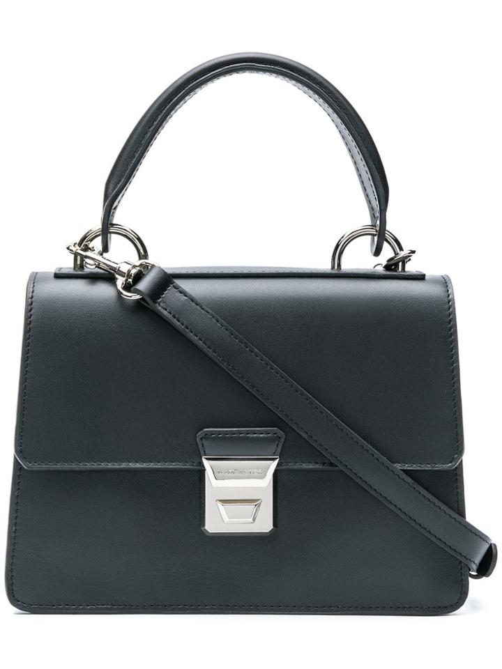 Lancaster Push Lock Tote - Black