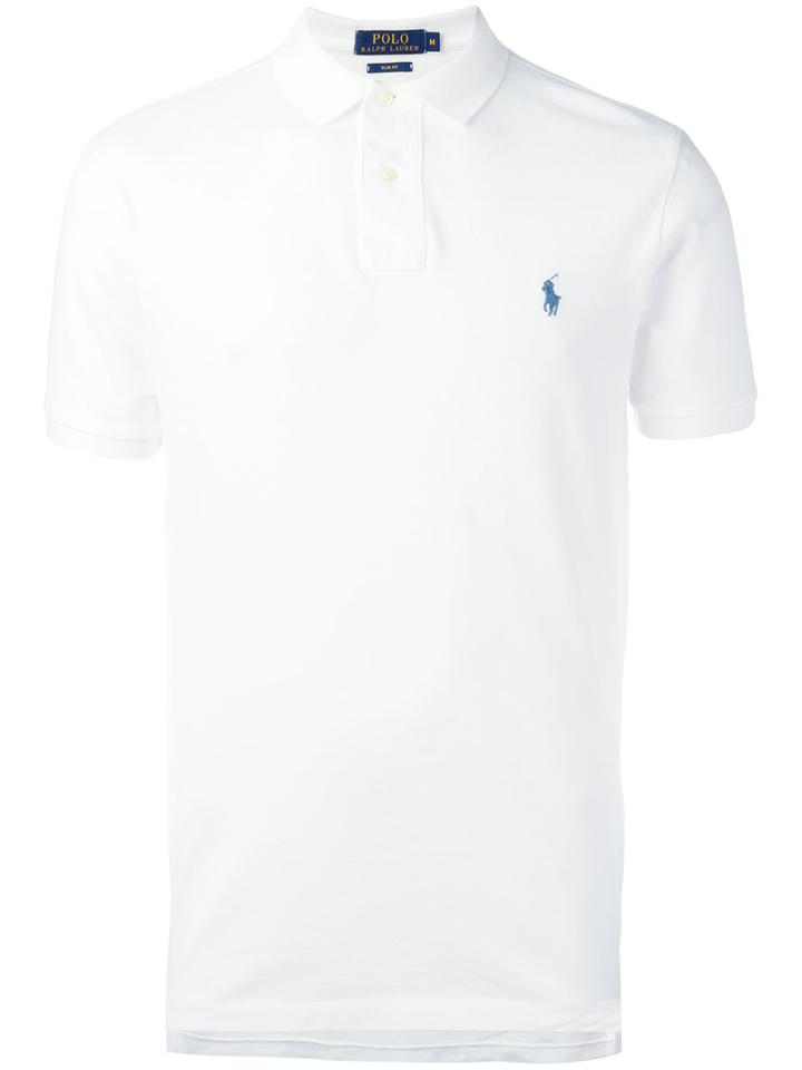 Polo Ralph Lauren Embroidered Logo Polo Shirt, Men's, Size: Medium, White, Cotton