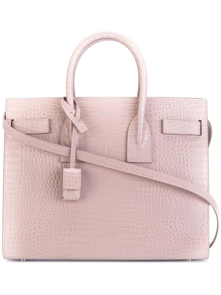 Saint Laurent - Small Sac De Jour Tote - Women - Leather - One Size, Women's, Pink/purple, Leather