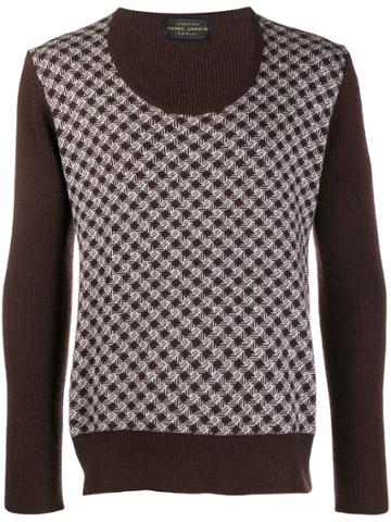 Pierre Cardin Pre-owned 1970's Geometric Intarsia Jumper - Brown